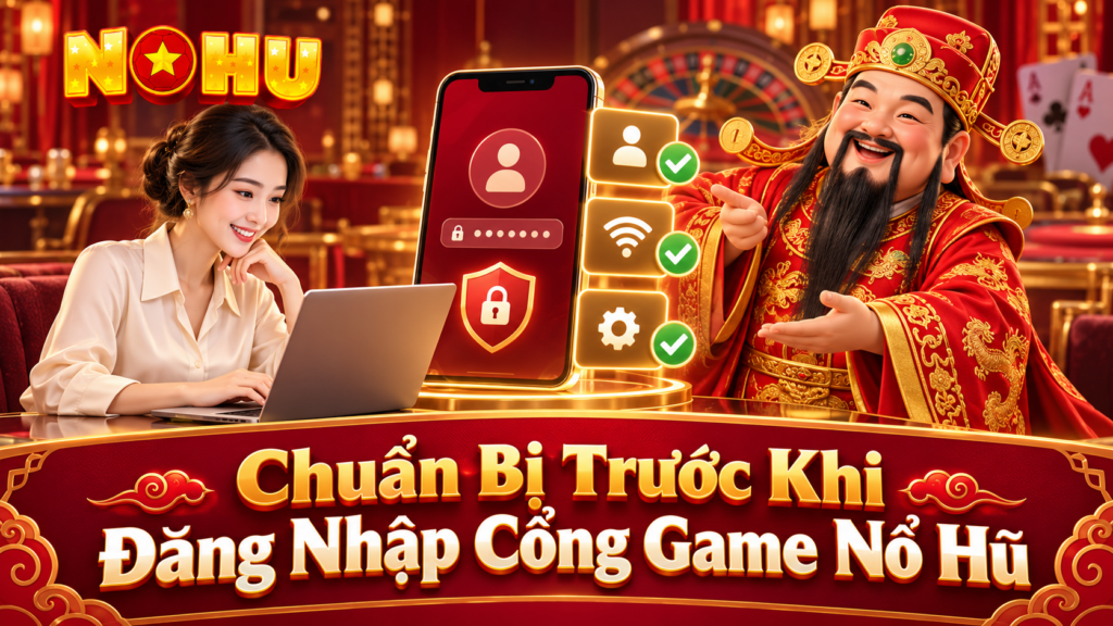 Chuẩn bị trước khi đăng nhập cổng game Nổ Hũ